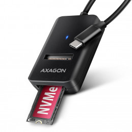 Axagon ADM2-CM tallennusaseman kotelo SSD-kotelo Musta M.2 USB-virta