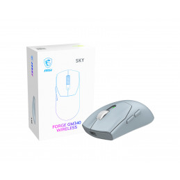 MSI Forge Gm340 Wireless Sky hiiri Pelaaminen Molempikätinen RF Wireless + Bluetooth Optinen 12000 DPI