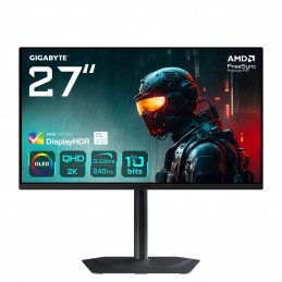 GIGABYTE MO27Q2 tietokoneen litteä näyttö 68,6 cm (27") 2560 x 1440 pikseliä Quad HD OLED Musta