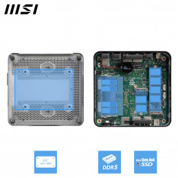 MSI Cubi NUC 1MG-014BEU Mini PC Musta 100U Intel® SoC