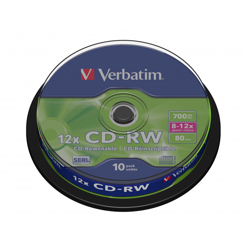 Verbatim CD-RW 12x 700 MB 10 kpl