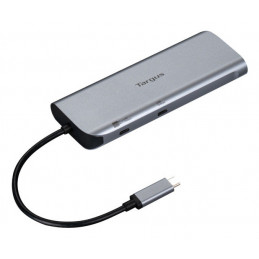 Targus DOCK427GL kannettavien tietokoneiden telakka ja porttitoistin Langallinen USB 3.2 Gen 2 (3.1 Gen 2) Type-C Harmaa