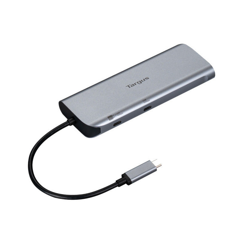 Targus DOCK427GL kannettavien tietokoneiden telakka ja porttitoistin Langallinen USB 3.2 Gen 2 (3.1 Gen 2) Type-C Harmaa