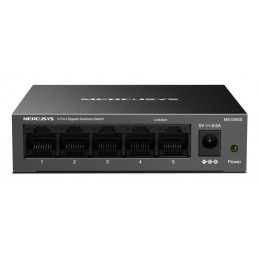 Mercusys MS105GS verkkokytkin Hallitsematon Gigabit Ethernet (10 100 1000) Musta