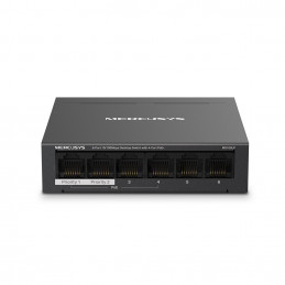 Mercusys MS106LP verkkokytkin Hallittu Fast Ethernet (10 100) Power over Ethernet -tuki Musta