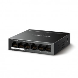 Mercusys MS106LP verkkokytkin Hallittu Fast Ethernet (10 100) Power over Ethernet -tuki Musta