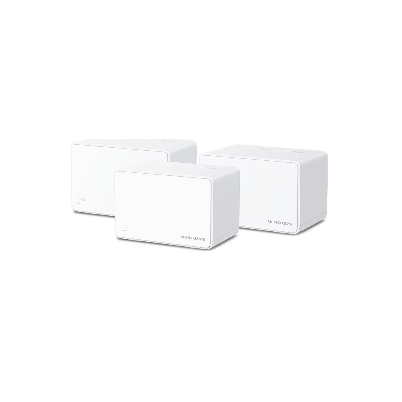 Mercusys Halo H80X (3-pack) Kaksitaajuus (2,4 GHz 5 GHz) Wi-Fi 6 (802.11ax) Valkoinen Sisäinen