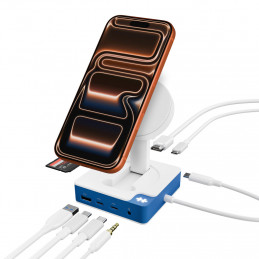 Targus HyperDrive Langallinen USB 3.2 Gen 1 (3.1 Gen 1) Type-C Valkoinen