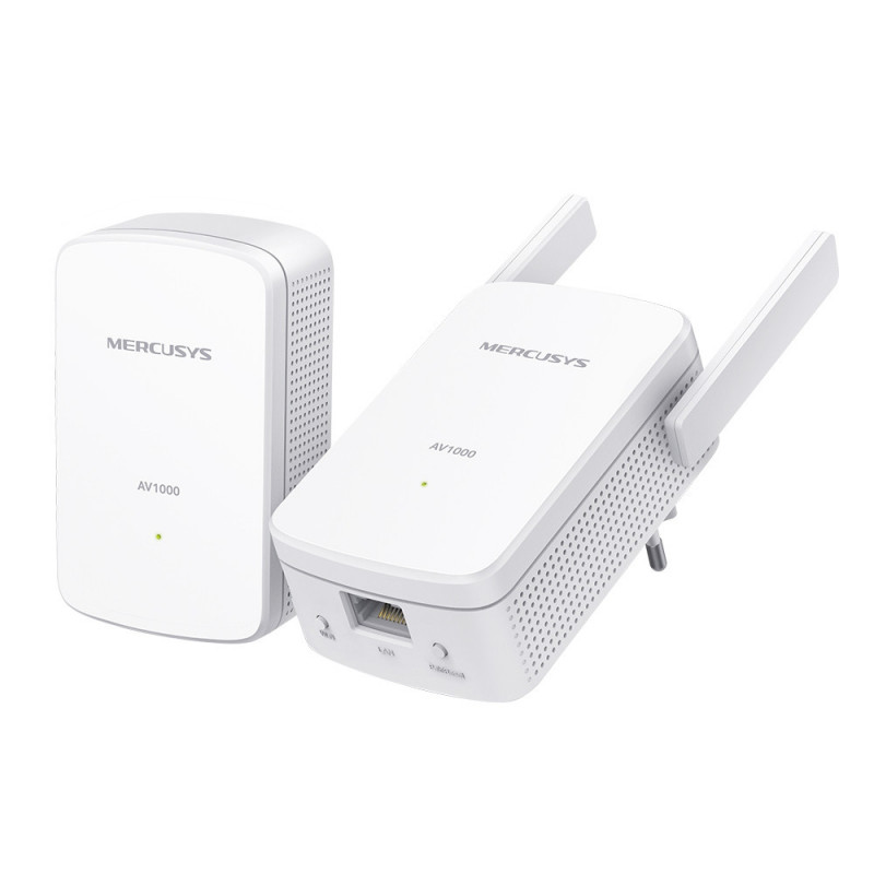 Mercusys MP510 KIT PowerLine-verkkosovitin 1000 Mbit s Ethernet LAN Wi-Fi Valkoinen 2 kpl