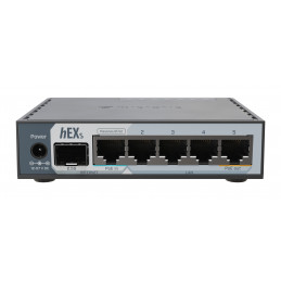 Mikrotik E60IUGS langallinen reititin Gigabitti Ethernet Musta