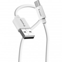 Verbatim 32393 USB-kaapeli USB 2.0 1 m USB A USB C 0,48 Gbit s 18 W Musta, Valkoinen