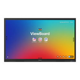 Viewsonic IFP6541 Interaktiivinen valkotaulu 165,1 cm (65") 3840 x 2160 pikseliä Kosketusnäyttö Musta