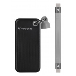 Verbatim 32432 ulkoinen SSD 128 GB USB Type-C 3.2 Gen 2 (3.1 Gen 2) Musta, Harmaa