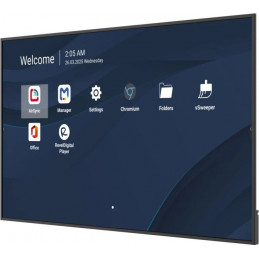 Viewsonic CDE8614-2C infonäyttö Digitaalinen litteä infotaulu 2,18 m (86") LCD Wi-Fi 500 cd m² 4K Ultra HD Musta
