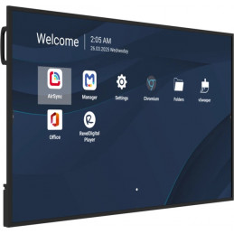 Viewsonic CDE6531-1C infonäyttö Digitaalinen litteä infotaulu 165,1 cm (65") LCD Wi-Fi 500 cd m² 4K Ultra HD Musta
