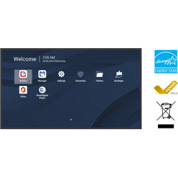 Viewsonic CDE6531-1C infonäyttö Digitaalinen litteä infotaulu 165,1 cm (65") LCD Wi-Fi 500 cd m² 4K Ultra HD Musta