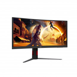 AOC G4 CU34G4CAP tietokoneen litteä näyttö 86,4 cm (34") 3440 x 1440 pikseliä UltraWide Quad HD LCD Musta, Punainen