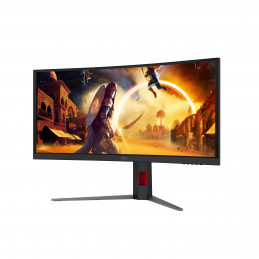 AOC G4 CU34G4CAP tietokoneen litteä näyttö 86,4 cm (34") 3440 x 1440 pikseliä UltraWide Quad HD LCD Musta, Punainen