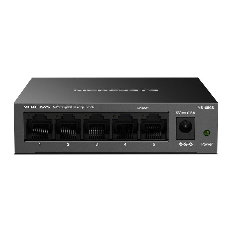 Mercusys MS105GS verkkokytkin Hallitsematon Gigabit Ethernet (10 100 1000) Musta