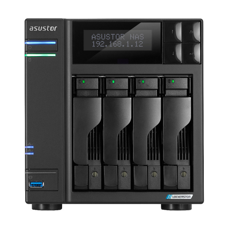 Asustor LOCKERSTOR 4 Gen2+ NAS Työpöytä Intel® Celeron® N5105 4 GB DDR4 ADM Musta