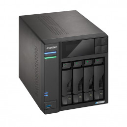 Asustor LOCKERSTOR 4 Gen2+ NAS Työpöytä Intel® Celeron® N5105 4 GB DDR4 ADM Musta