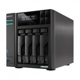 Asustor LOCKERSTOR 4 Gen2+ NAS Työpöytä Intel® Celeron® N5105 4 GB DDR4 ADM Musta