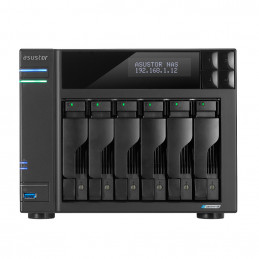 Asustor LOCKERSTOR 6 Gen2 NAS Työpöytä Intel® Celeron® N5105 8 GB DDR4 HDD ADM Musta