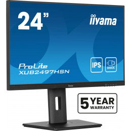 iiyama ProLite XUB2497HSN-B2 tietokoneen litteä näyttö 60,5 cm (23.8") 1920 x 1080 pikseliä Full HD LED Musta