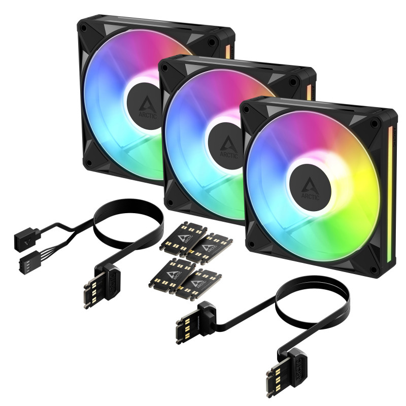 ARCTIC BioniX P14 A-RGB Tietokonekotelo Tuuletin 14 cm Musta 3 kpl
