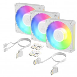 ARCTIC BioniX P12 A-RGB Tietokonekotelo Tuuletin 12 cm Valkoinen 3 kpl