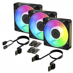 ARCTIC BioniX P12 A-RGB Tietokonekotelo Tuuletin 12 cm Musta 3 kpl