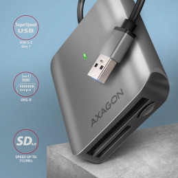 Axagon CRE-S3 External card reader USB-A 3.2 Gen 1 3-slot & lun SD microSD CF kortinlukija USB 3.2 Gen 1 (3.1 Gen 1) Type-A