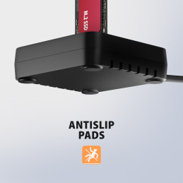 Axagon ADSA-M2C11L tallennusaseman telakointiasema USB 3.2 Gen 2 (3.1 Gen 2) Type-C Musta
