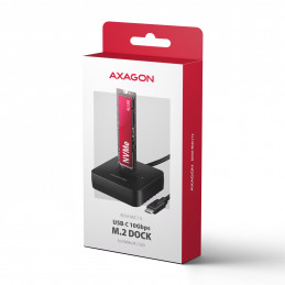 Axagon ADSA-M2C11L tallennusaseman telakointiasema USB 3.2 Gen 2 (3.1 Gen 2) Type-C Musta