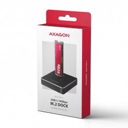 Axagon ADSA-M2C11 tallennusaseman telakointiasema USB 3.2 Gen 2 (3.1 Gen 2) Type-C Musta