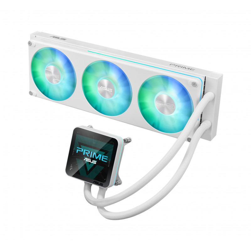 ASUS PRIME LC II 360 ARGB LCD WHT Suoritin All-in-one-nesteenjäähdytin 12 cm Valkoinen 1 kpl