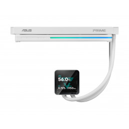 ASUS PRIME LC II 360 ARGB LCD WHT Suoritin All-in-one-nesteenjäähdytin 12 cm Valkoinen 1 kpl