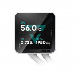 ASUS PRIME LC II 360 ARGB LCD WHT Suoritin All-in-one-nesteenjäähdytin 12 cm Valkoinen 1 kpl