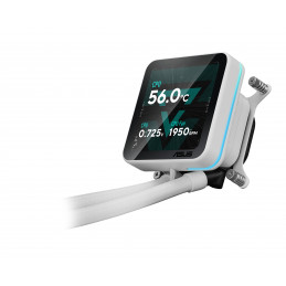 ASUS PRIME LC II 360 ARGB LCD WHT Suoritin All-in-one-nesteenjäähdytin 12 cm Valkoinen 1 kpl