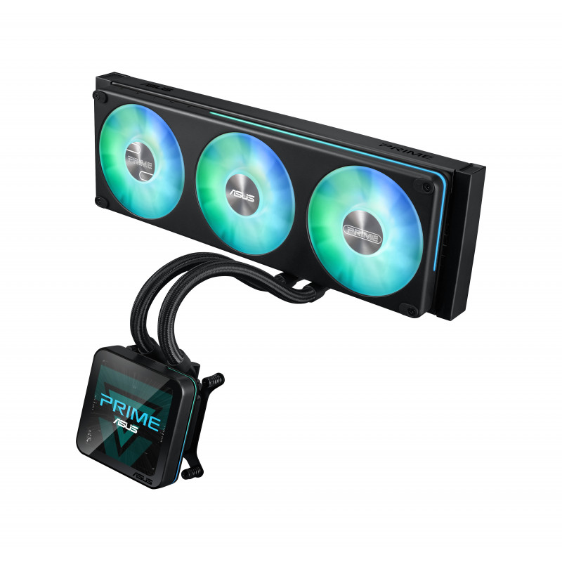 ASUS PRIME SLC II 360 ARGB LCD Suoritin All-in-one-nesteenjäähdytin 12 cm Musta 1 kpl