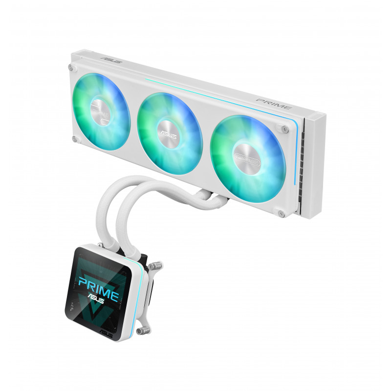 ASUS PRIME SLC II 360 ARGB LCD WHT Suoritin All-in-one-nesteenjäähdytin 12 cm Valkoinen 1 kpl