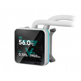 ASUS PRIME SLC II 360 ARGB LCD WHT Suoritin All-in-one-nesteenjäähdytin 12 cm Valkoinen 1 kpl