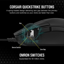 Corsair SABRE RGB PRO hiiri Pelaaminen Oikeakätinen USB A-tyyppi Optinen 18000 DPI