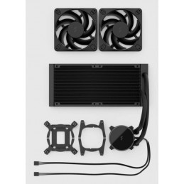 Fractal Design Radius 240 Black Suoritin All-in-one-nesteenjäähdytin 12 cm Musta 2 kpl