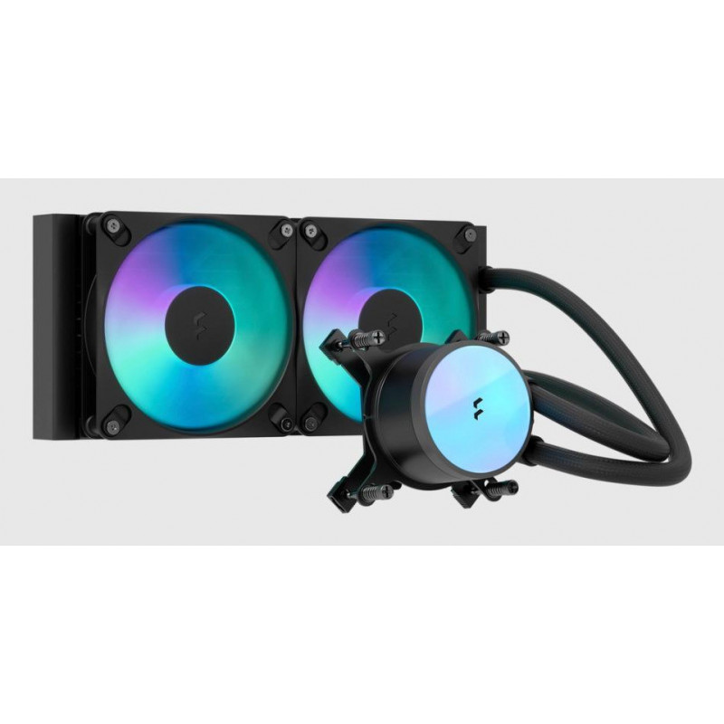 Fractal Design Radius 240 RGB Black Suoritin All-in-one-nesteenjäähdytin 12 cm Musta 1 kpl