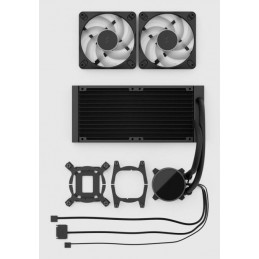 Fractal Design Radius 240 RGB Black Suoritin All-in-one-nesteenjäähdytin 12 cm Musta 1 kpl