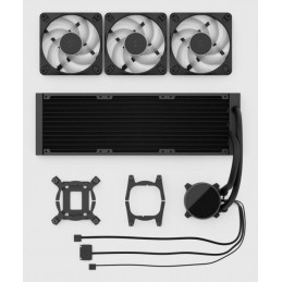 Fractal Design Radius 360 RGB Black Suoritin All-in-one-nesteenjäähdytin 12 cm Musta 1 kpl