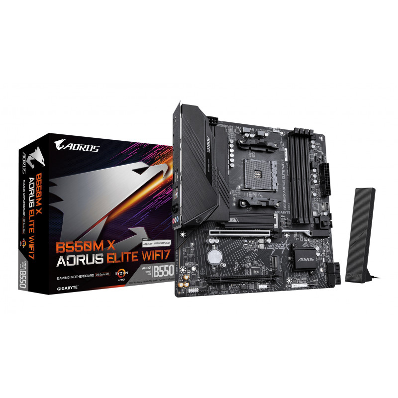 GIGABYTE B550M X AORUS ELITE WIFI7 AMD B550 Kanta AM4 mikro ATX