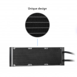 Chieftec CLC-360-VRM-BLK Tietokoneen jäähdytysjärjestelmä Tietokonekotelo All-in-one-nesteenjäähdytin 12 cm Musta