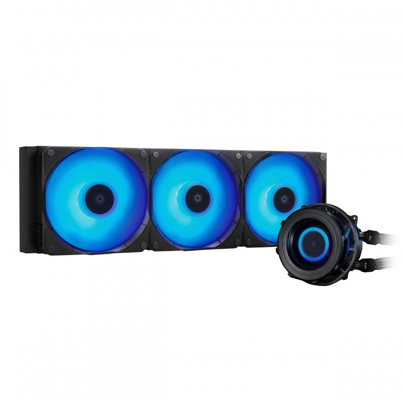 Chieftec CLC-360-VRM-RGB Tietokoneen jäähdytysjärjestelmä Tietokonekotelo All-in-one-nesteenjäähdytin 12 cm Musta